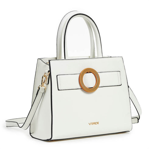 Verde Γυναικεία Τσάντα Χειρός 16-6699 Λευκό